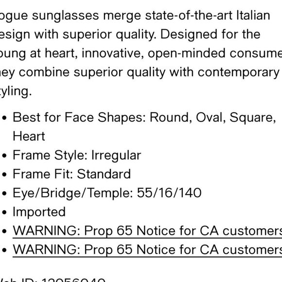 Vogue V05361s Hexagonal Sunglasses main image 8